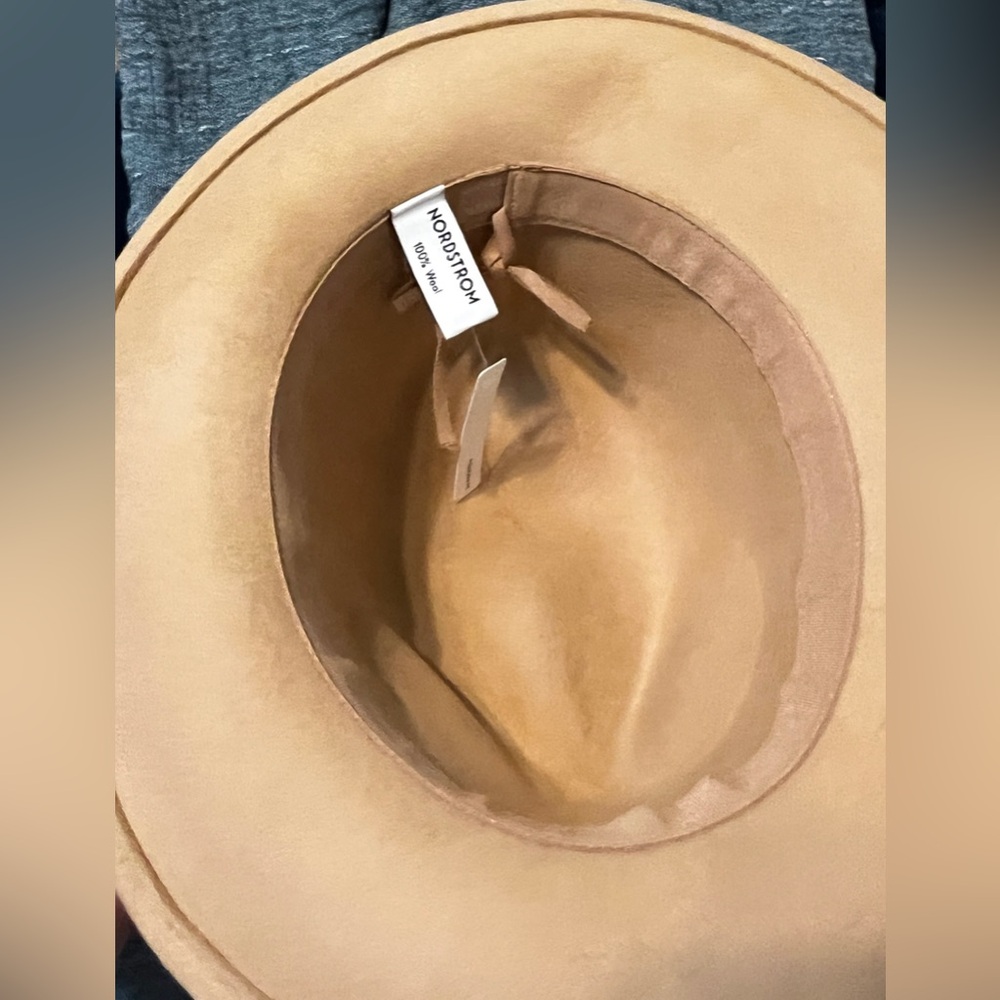 NWT Nordstrom Camel Women's Fedora Hat - Picture 3 of 7